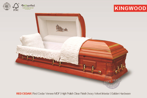 2024 nuevo ataúd de cedro rojo ataúd funerario sofá completo ataúd de madera de gran altitud - Product Image 2