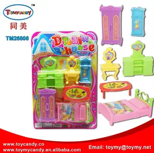 Nuovi prodotti caldi per il 2018 made in china giocattolo mobili a decorare hot fun house di plastica mini mobili casa di bambola giocattolo per bambini