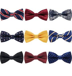 Set di cravatte in poliestere personalizzato per gli uomini vari disegni con piume di legno di velluto per ragazzo gatto cane viene scatola di imballaggio - Product Image 3