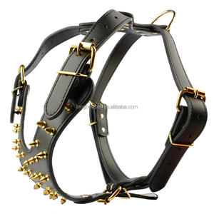 Arnés de Entrenamiento para Perros, Collar de Cuero Suave con Remaches, Conjunto de Arnés y Correa para Perros - Product Image 5