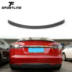 Global Latest Carbon Fiber Car Ducktail SpoilerためTesla Model S P85 90D P100 2012-2019