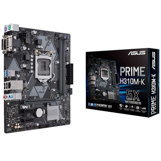 ASUS PRIME H310M-K MATX Gaming Motherboard with LGA 1151 Socket Support Intel I3 8100 I5 8400 Core Processors