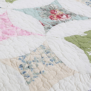 2018 nuovo prodotto MH 100% cotone pastorale piccola serie di fiori lavaggio trapunta stampata - Product Image 3