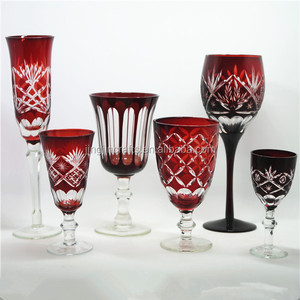 Juego de Copas de <span class=keywords><strong>Vino</strong></span> Tinto y Flautas para Champán Personalizadas, Taladradas a Mano, con Tallo Largo y Decoración, con Copa para Whisky y Brandy, Estilo Antiguo - Product Image 2