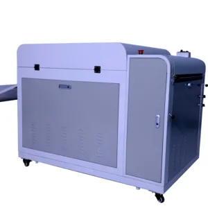 DOUBLE 100 Glossy and Matt 650 mm Water Based Liquid Desktop UV Coating Machine Without Smell 37