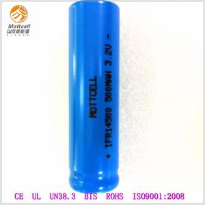 Batería recargable li-ion 14500 500 mAh <span class=keywords><strong>3</strong></span>.2 V aa para juguetes - Product Image 1
