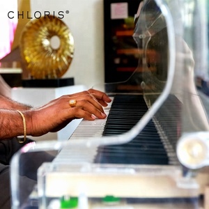 Piano de bébé en cristal transparent et argenté, personnalisé, avec étui de vol, chlore HG-168A - Product Image 6