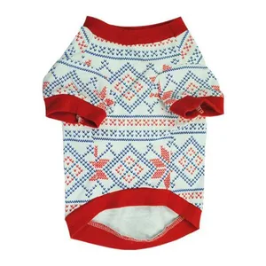 Christmas snowflake dog clothes custom small pet clothing cat dog show shirt