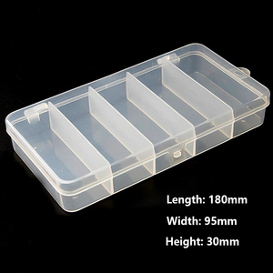 Caja transparente de plástico transparente para Señuelos de Pesca, accesorios para peces de una sola capa - Product Image 2
