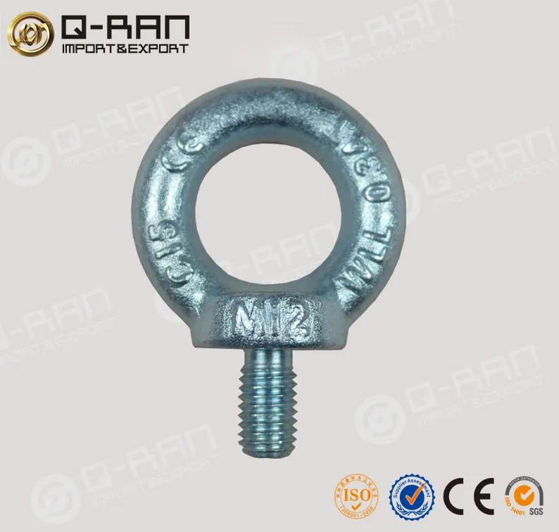 Rigging Hardware Galvanized Lifting Din580 Eye Bolt with cheap price