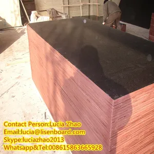 Placa de madeira de construção 18mm, filme preto fenólico desembaraçamento, placas formais de concreto