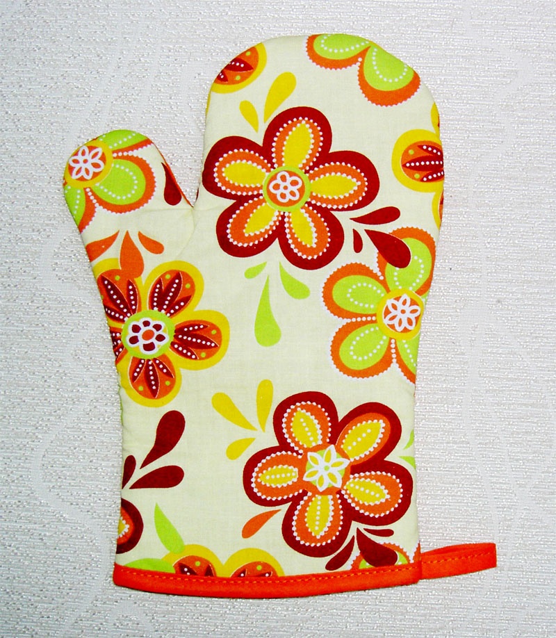 Хлопковая варежка для духовки с принтом