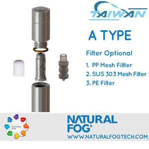 หมอกธรรมชาติด้านบนบากชนิดความชื้นสแตนเลสหัวฉีดหมอก - Product Image 2