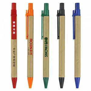 Environmental Friendly Recycled Paper Ball Pens Green Concept Eco Friendly Specialized Ballpoint Pens