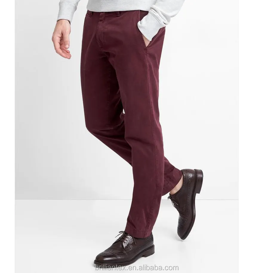 Fashionable men's trousers comfortable and comfortable retro washed elastic cultured khaki khaki trousers