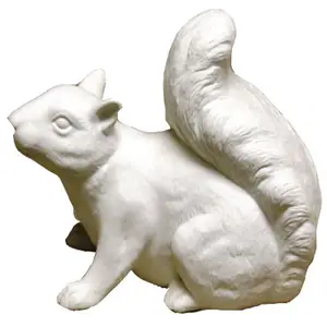 OEM pronto per dipingere scoiattolo Scioto personalizzato non verniciato Bisque ceramica animale decorazione del giardino