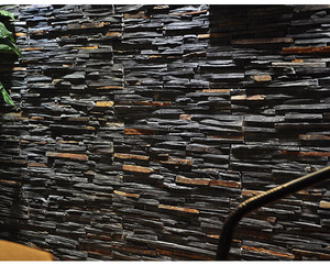 Bán Sỉ Gạch Ốp Tường Đá Xếp Chồng Màu Đen Gạch Ốp Tường Bên Ngoài - Product Image 5