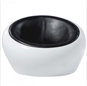 Salotto in fibra di vetro in pelle spitfire aviatore lounge scoop mezza cupola divano set di mobili da soggiorno pronti per la spedizione - Product Image 6