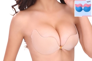 뜨거운 sexi 사진 여자 섹시한 모달 전면 폐쇄 누드 유방 리프트 밀어 실리콘 브래지어 여성 - Product Image 1