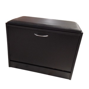 Armoire à chaussures en bois avec siège de canapé - Product Image 3