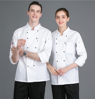 Uniforme de Chef cuisinier blanc, veste de Chef pour hôtel, expédition gratuite