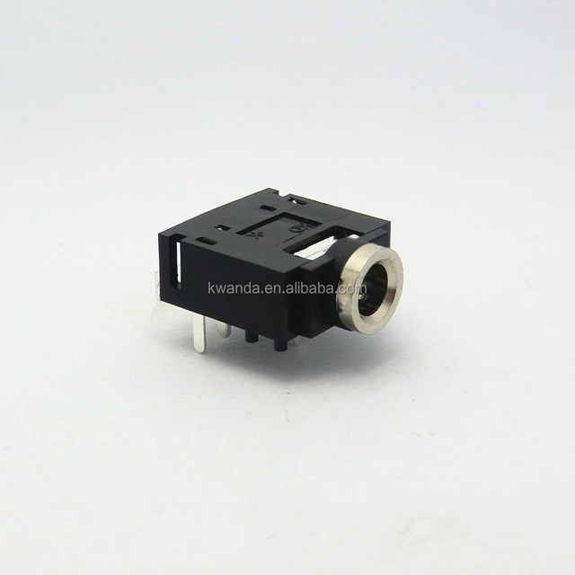 Microphone Jack Connector Audio Interface 3.5mm Stereo Audio Socket Jack for Acoustic Equipment Made of Brass and Nylon
