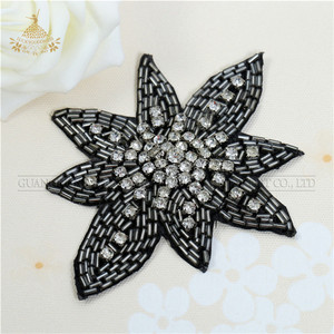 LG1096 Commercio All'ingrosso nero Di Modo Del Ricamo di Cerimonia Nuziale del Telaio di <span class=keywords><strong>Applique</strong></span> per il Vestito Da Sposa - Product Image 2