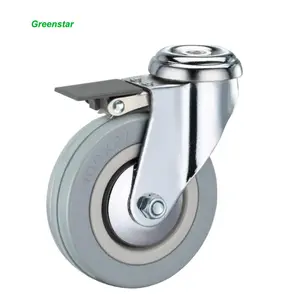 Rodas/casters de borracha pneumáticas, 6 polegadas, 8 polegadas, 10 polegadas, com pneu antiderrapante