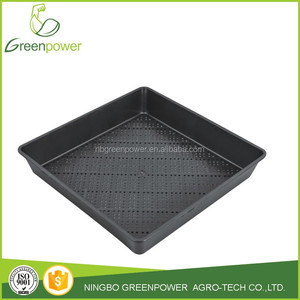 <span class=keywords><strong>Bac</strong></span> de semis carré en plastique PP pour hydroponie en pâturages agricoles, 460x460x100mm, noir - Product Image 3