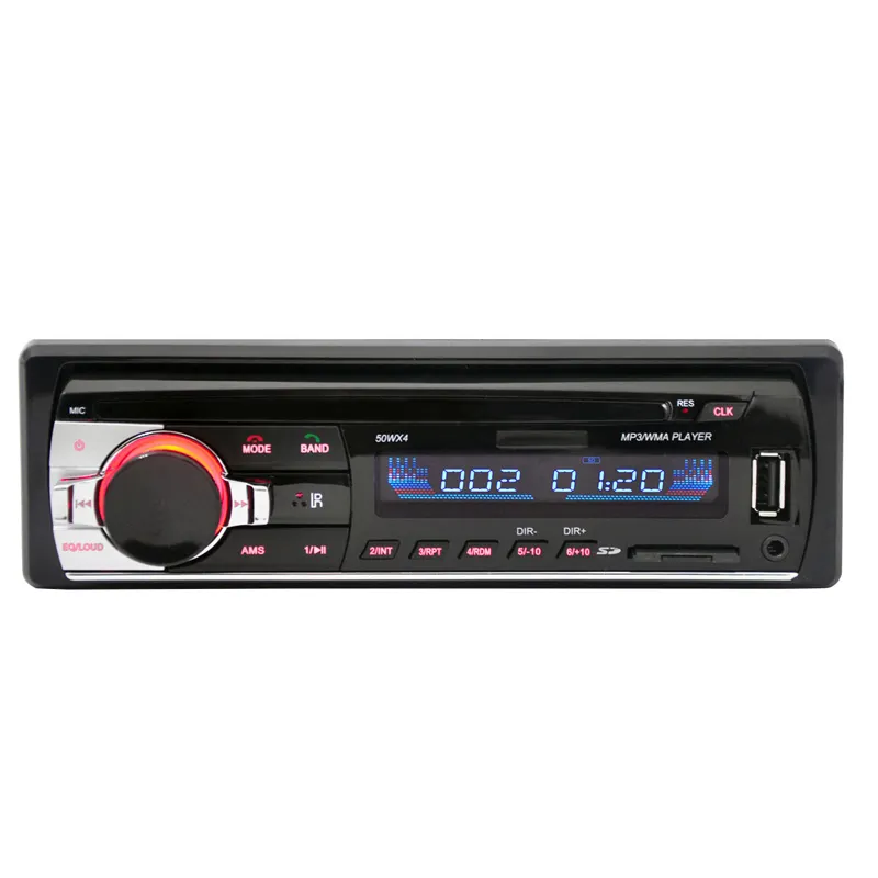 Radio con Control remoto para coche, reproductor de Audio estéreo de un solo DIN EN salpicadero, 12V, receptor FM, MP3, 60Wx4