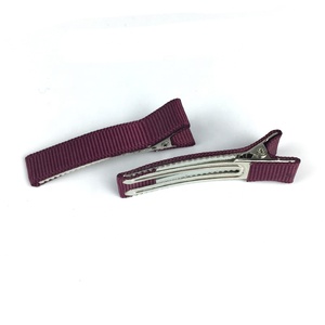 OKAY 도매 1.9 \ "악어 헤어 클립 세련된 헤어 액세서리에 대 한 그로스 그레인 리본으로 덮여 - Product Image 5