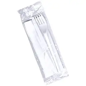 Commercio all'ingrosso di <span class=keywords><strong>Plastica</strong></span> Usa E Getta <span class=keywords><strong>Posate</strong></span> di Alta Qualità <span class=keywords><strong>Set</strong></span> Con Il Tovagliolo - Product Image 1