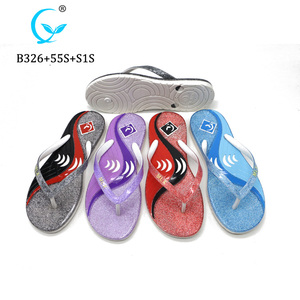 New Model Women Sandals Shiny Strap <strong>slippers</strong> Outdoor Natural Rubber Flip Flops - Product Image 6