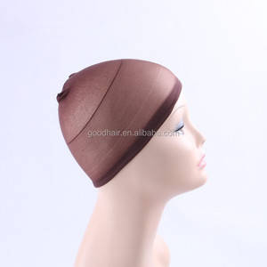 Logo personnalisé et emballage Deluxe Dream <span class=keywords><strong>Beige</strong></span> Perruque Cap 2 PCS/Pack Extensible Élastique Filet À Cheveux <span class=keywords><strong>Snood</strong></span> Perruque Cap Hairnet Cheveux Maille - Product Image 4