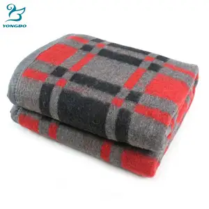 Custom soft single wool blend brush blanket for hotel,home