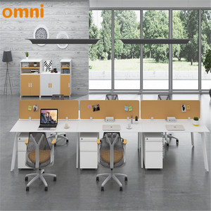 Omni 6-người tiến hóa Slimline băng ghế dự bị máy trạm bán buôn thiết kế hiện đại Modular phong cách cụm tối giản văn phòng bàn - Product Image 3