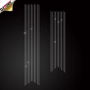 Transfert de chaleur en gros conceptions personnalisées bande de ruban Cheer Bow strass fer sur - Product Image 4