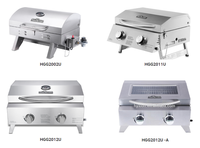 Barbecue au gaz en acier inoxydable, ustensile de cuisine, Portable, pour l'extérieur, BBQ pour le jardin, utilisé