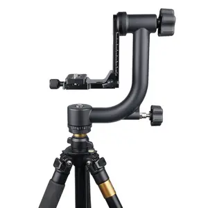 YELANGU Gimbal חצובה ראש אלומיניום סגסוגת עבור DSLR מצלמה וdv הבית מצלמה שחור מצלמה דיגיטלית 20 אלומיניום סגסוגת 28 מקבלים