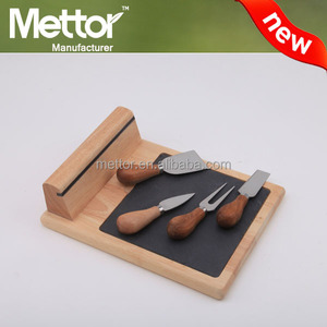 Planche à fromage en <span class=keywords><strong>ardoise</strong></span> en bois Offre Spéciale METTOR, <span class=keywords><strong>ardoise</strong></span>, ensemble de couteaux à fromage - Product Image 3