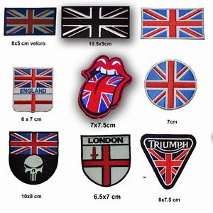 Wholesale Custom <strong>UK</strong> Heart-Shaped Flag Stitch Embroidered Patches Felt Fabric Iron on <strong>Jackets</strong> - Product Image 3