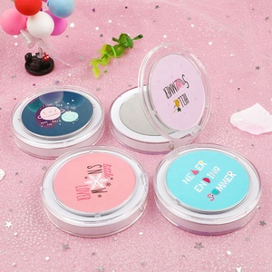 Boîte de lumières LED portables, logo personnalisé, petit miroir rond pliant pour maquillage de nuit de fille - Product Image 4