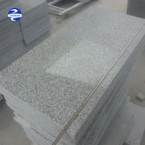 China cheap Hubei G603 granite floor tiles white grey kerbstone & facing stone