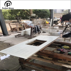 Bianco puro Pietra Nano di Vetro Piano di Lavoro E <span class=keywords><strong>Bagno</strong></span> Parte Superiore di Vanità - Product Image 6