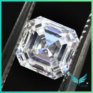 China fábrica de diamante sintético corte Asscher moissanite sempre brilhantes pedras