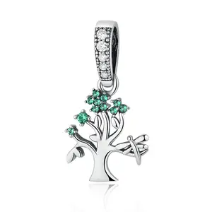Qings takı ağacı hayat kolye hayat ağacı Charm 925 ayar gümüş kolye takılar kızlar kadınlar için