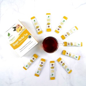 Magnifique thé au miel instantané au gingembre biologique à faible teneur en quantité minimale de commande, 10 Sachets/boîte - Product Image 2