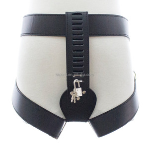 Adjustable Leather Locking <strong>Chastity</strong> <strong>Belt</strong> <strong>for</strong> <strong>Women</strong> with Thigh Cuffs - Product Image 1