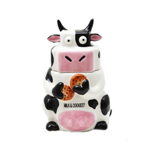 かわいい牛セラミック卸売クッキージャー