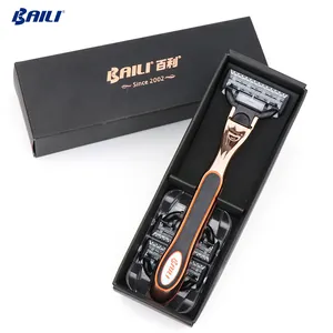 Yeni ayarlanabilir 5 blade güvenlik razor kaliteli tıraş bıçağı 5 bıçak erkekler metal tıraş makinesi çin üretici